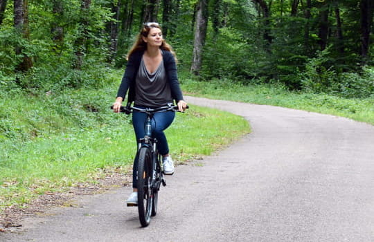 Vélo en forêt dans le PNF