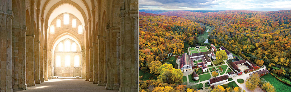 Abbaye de Fontenay en automne