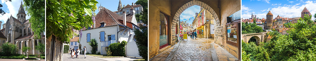 Collégiale et village de Semur en Auxois