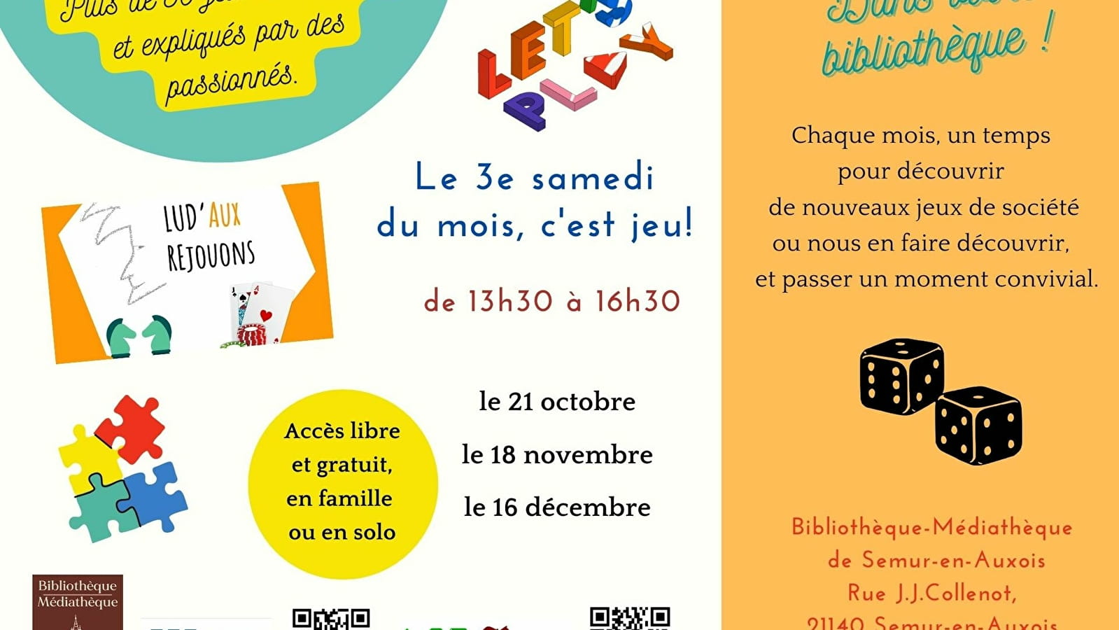 Jeux de société à la Médiathèque