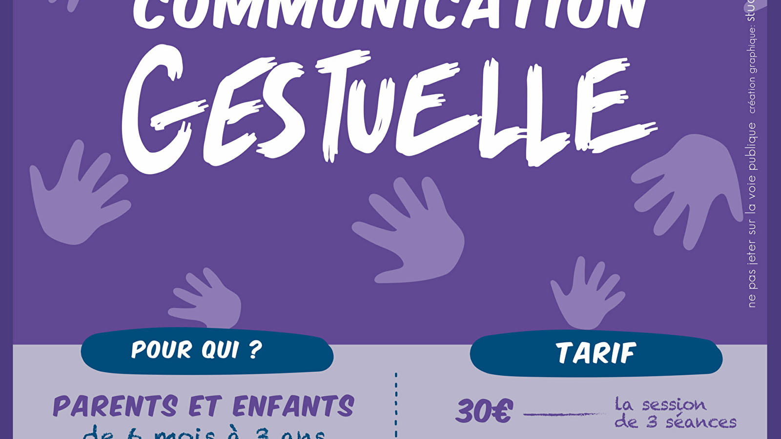 Atelier communication gestuelle associée à la parole pour tout-petits