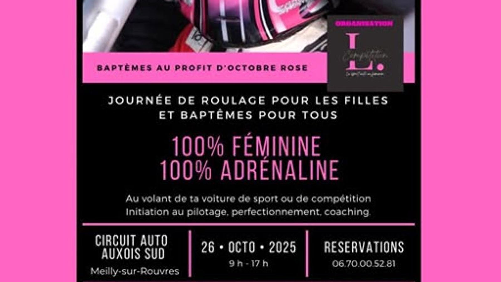 Journée Octobre Rose 100% féminine au Circuit de l'Auxois