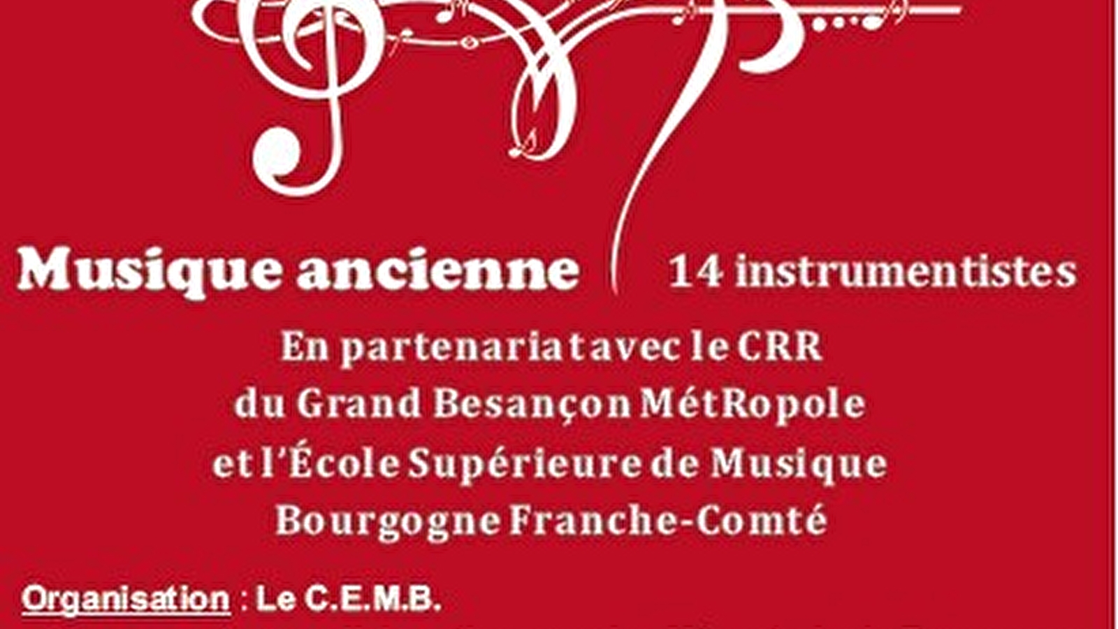 Concert de musique ancienne, en partenariat avec le conservatoire régional