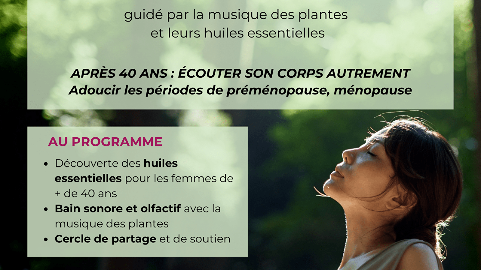 Atelier sensoriel « écouter son corps autrement »