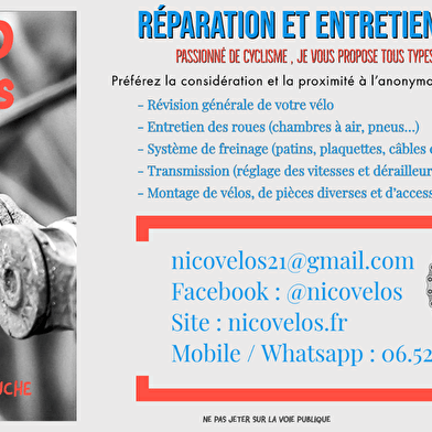 Nico Vélos - Réparation entretien de vélos - Vente d'accessoires - Electrification de vélos