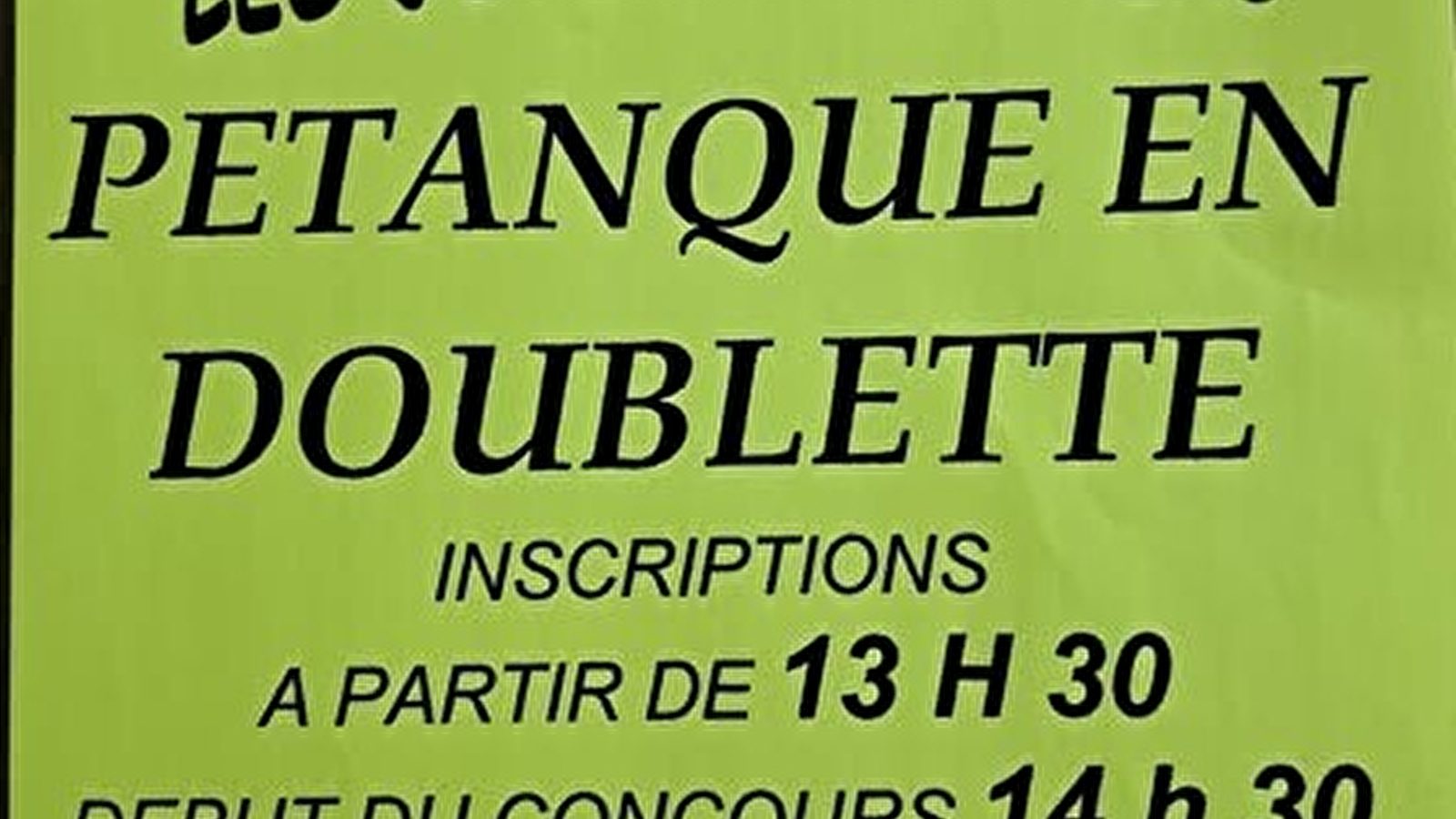 Pétanque en doublette- Antheuil