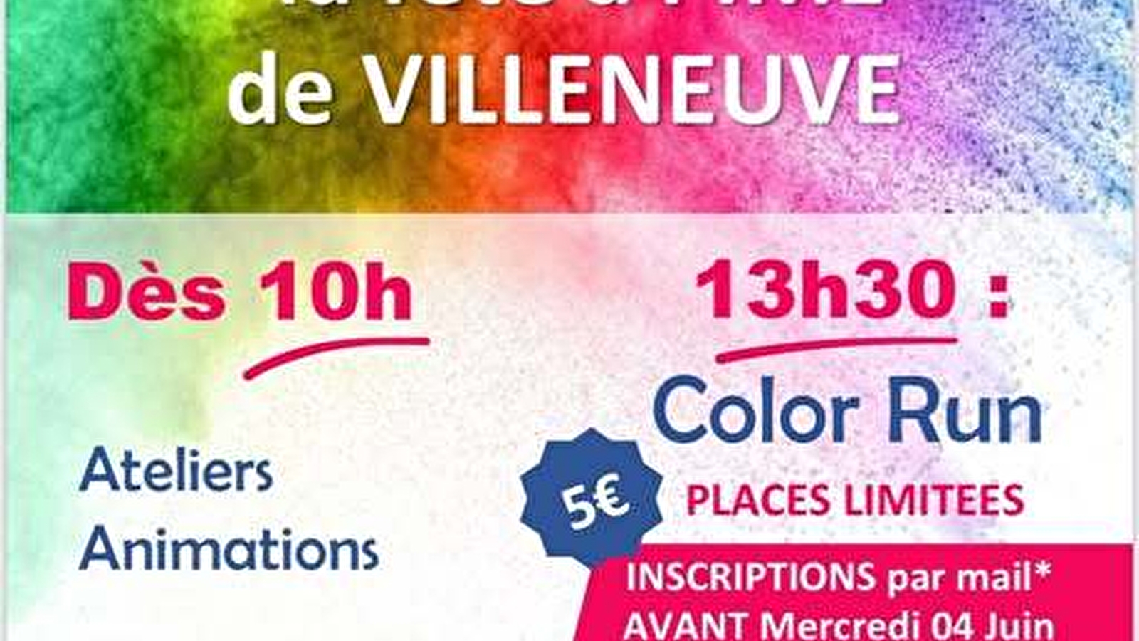 1er évènement d'Ensemble pour Villeneuve Marché artisanal - Color Run - ESSEY