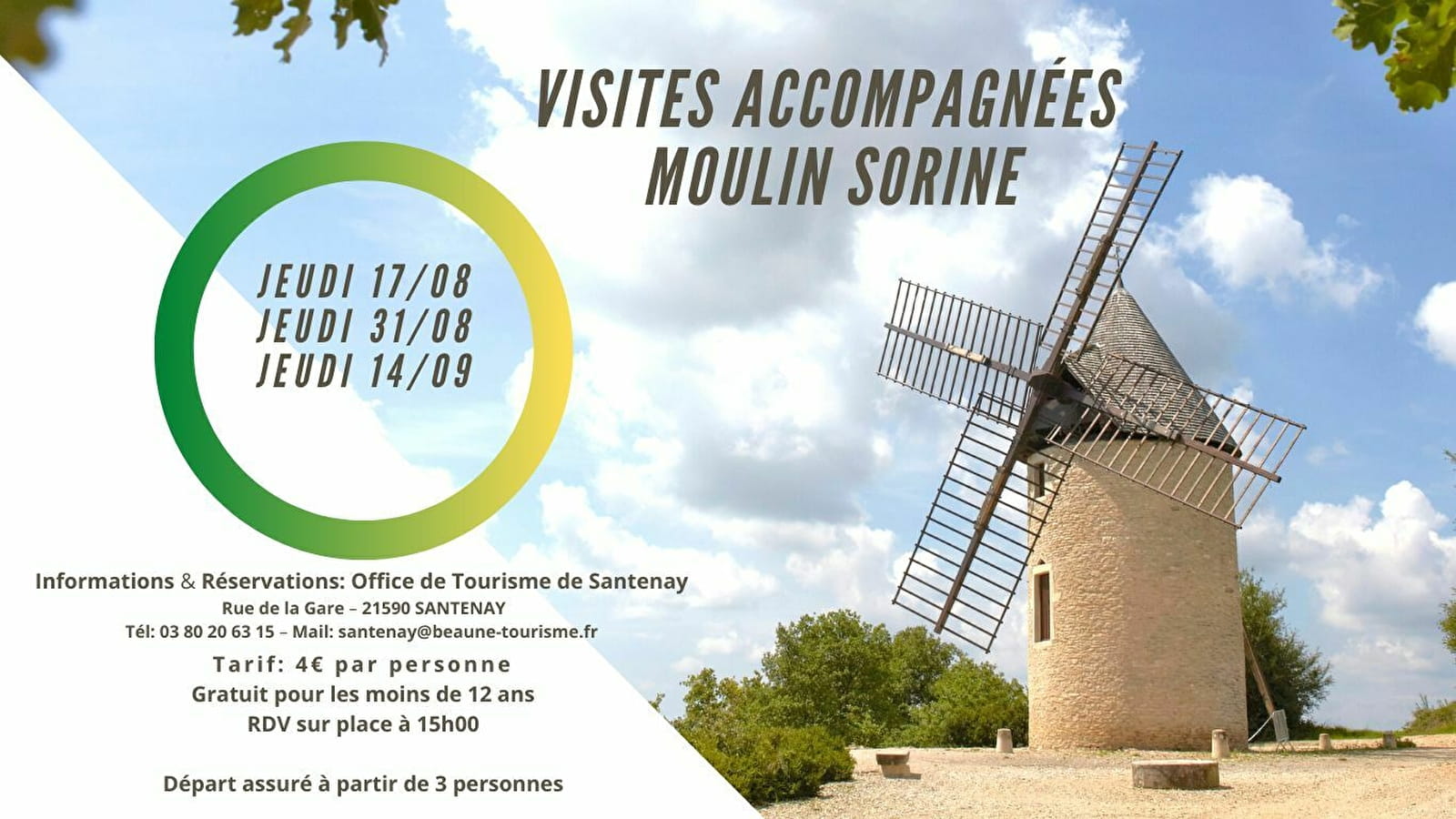 Visites accompagnées du Moulin Sorine
