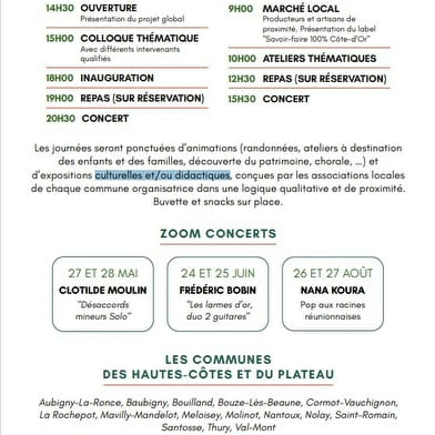 Festival Vivons plus haut- Hautes Côtes & Plateau Territoire d'avenir : Agriculture et Paysages