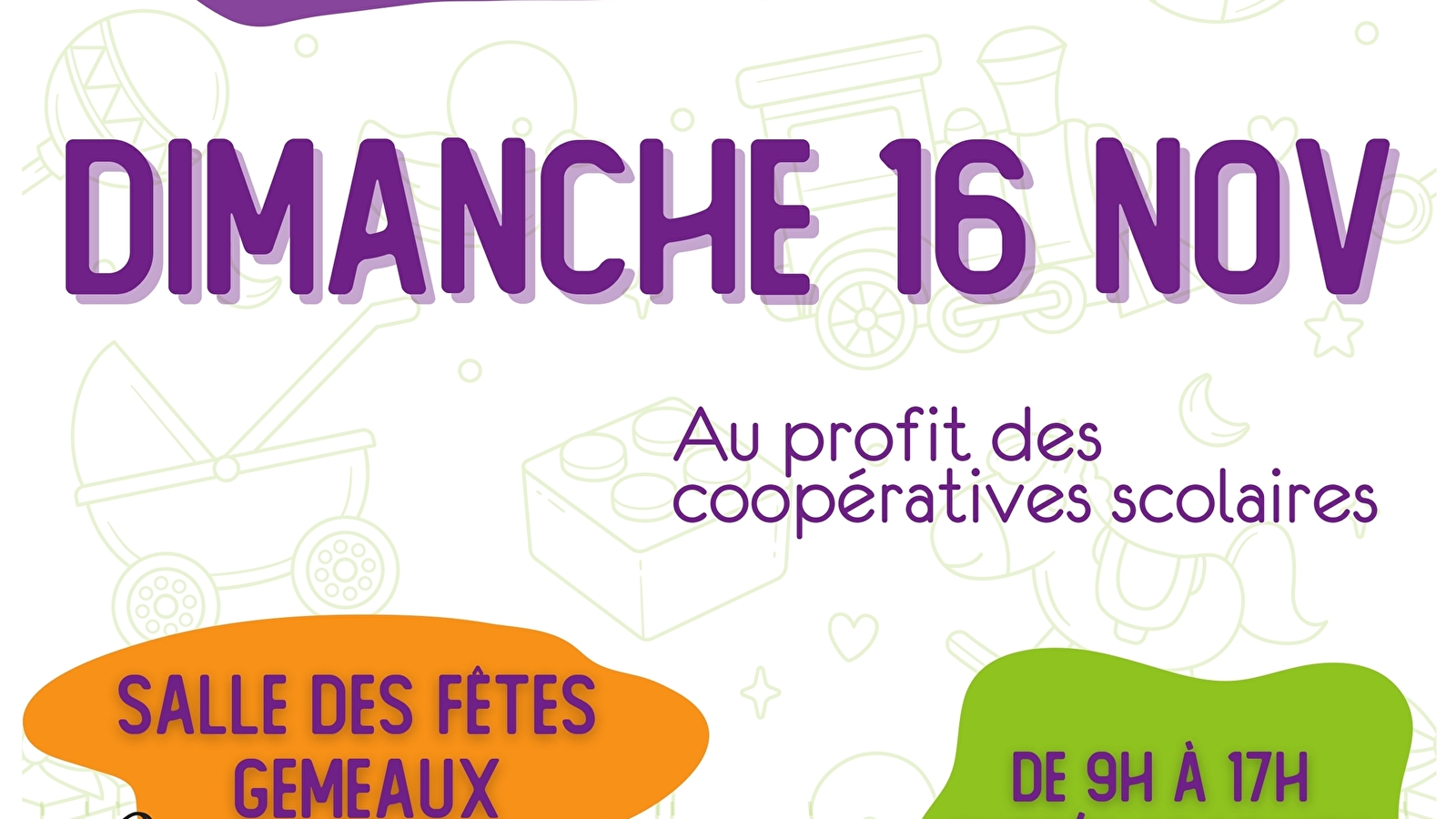 Bourse aux Jouets, Puériculture, Livres et Vêtements enfants