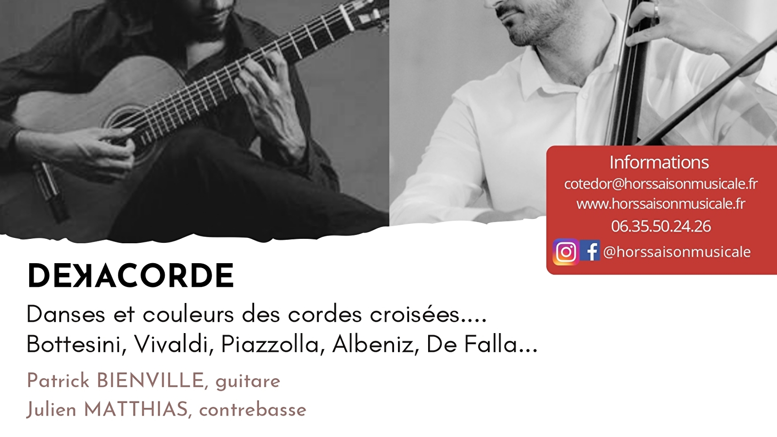 Concert DEKACORDE - Hors saison musicale