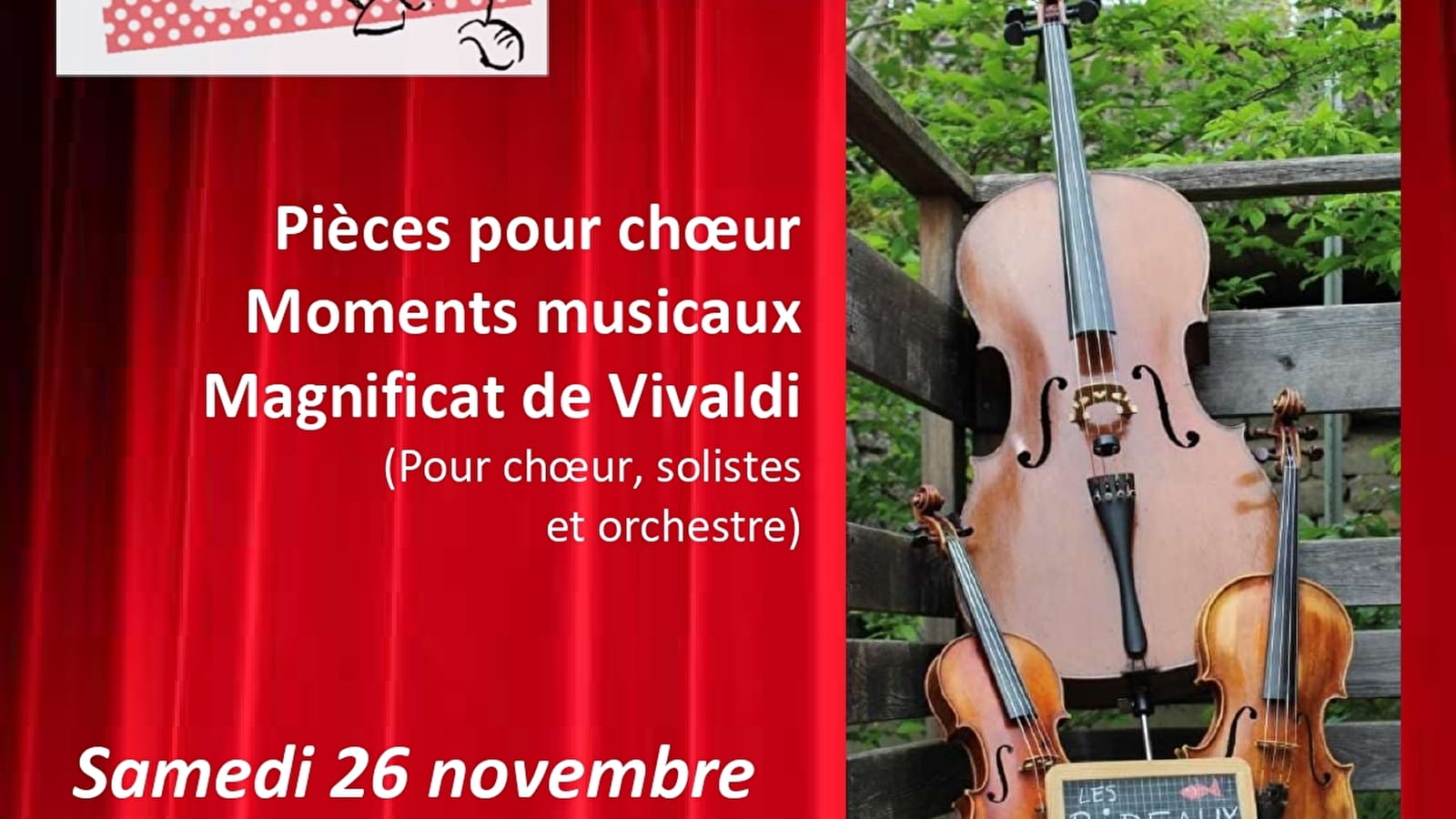 Concert de la chorale Cantalude avec Les Rideaux Rouges