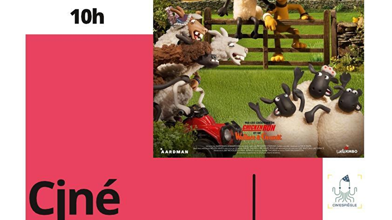 Ciné Vacances -'Ferme en folie, Shaun le mouton'- Pouilly en Auxois