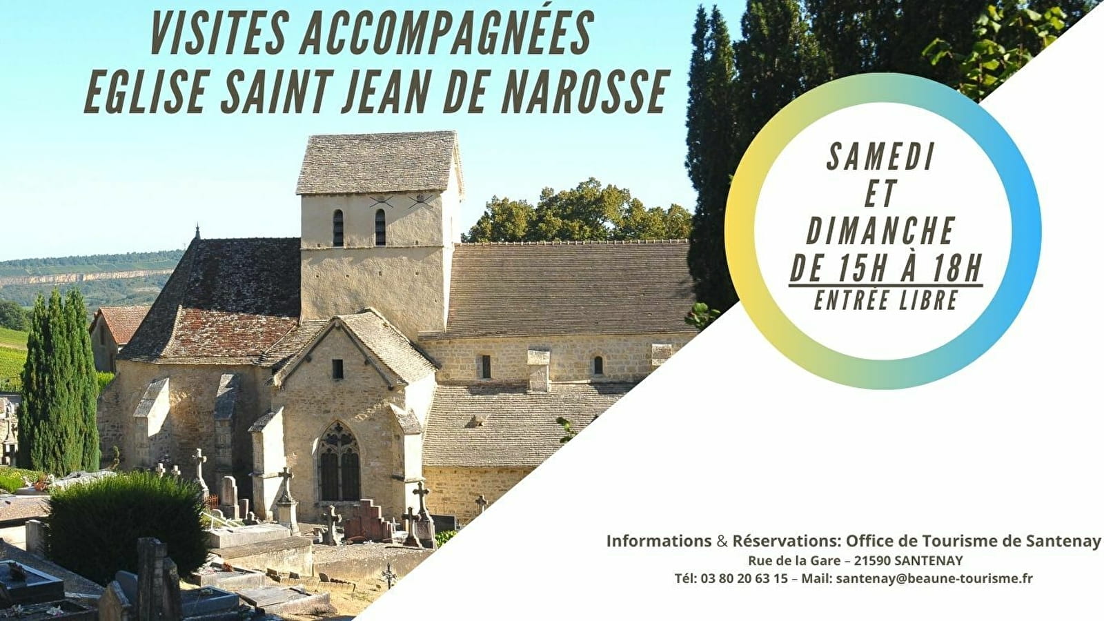 Visites accompagnées de l'Eglise Saint Jean de Narosse
