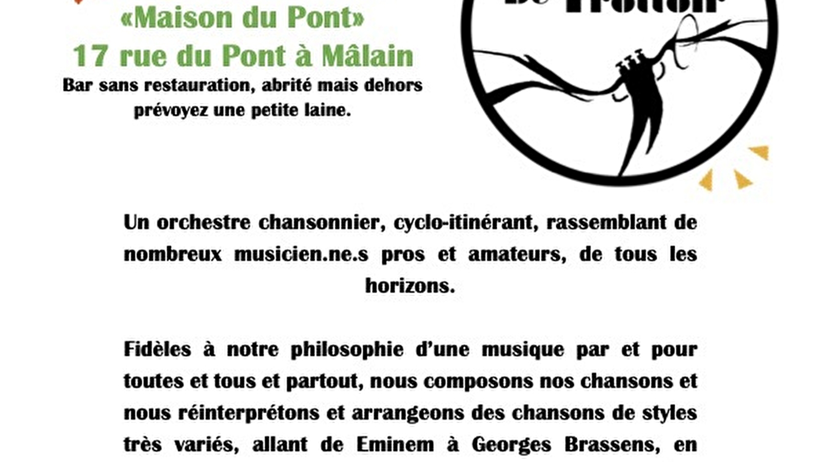 Concert Les Oiseaux de Trottoir