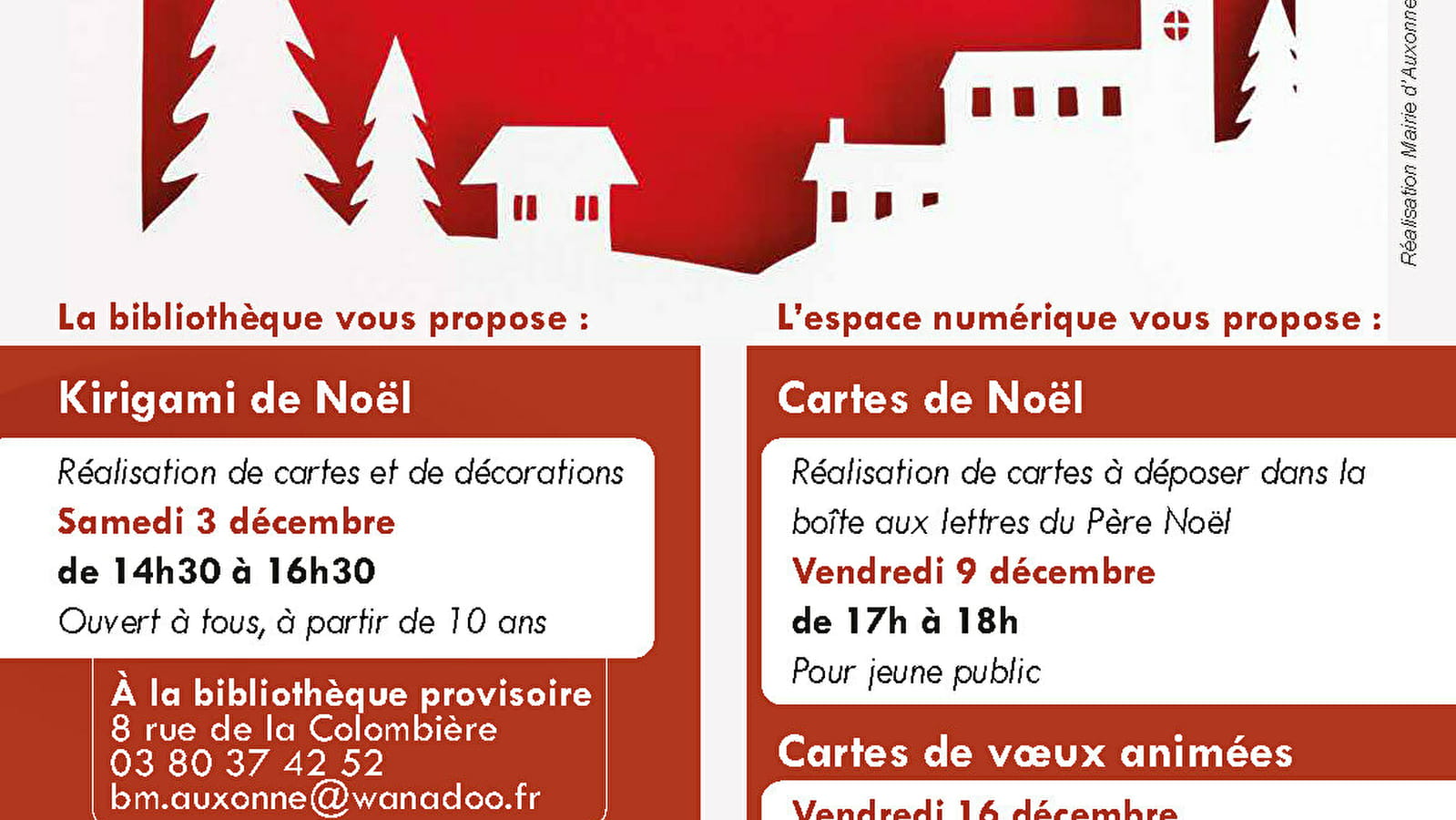 Ateliers créatifs - Cartes & décorations de Noël