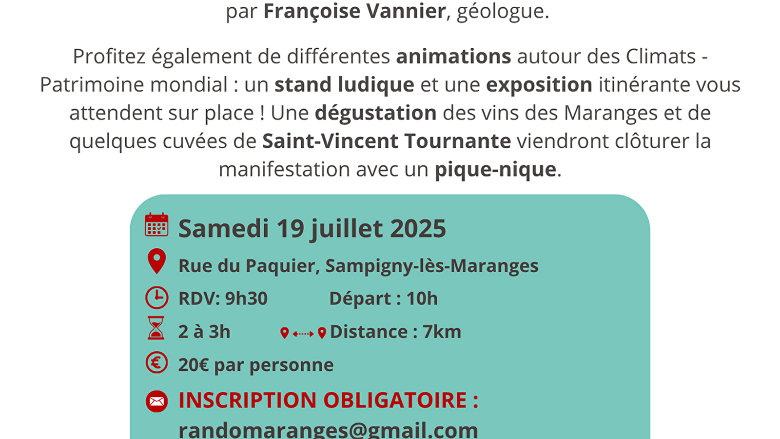 Randonnée des Maranges