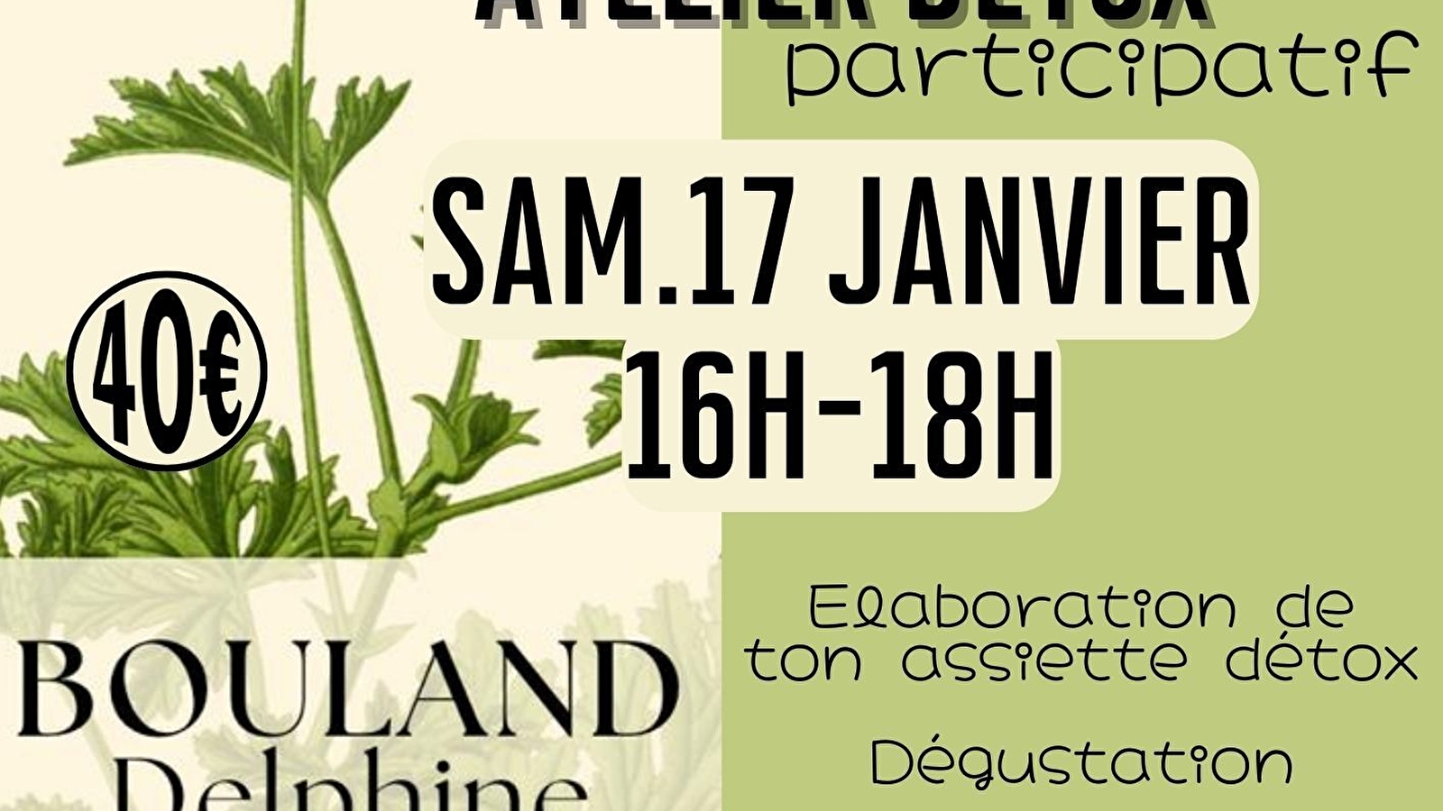 Atelier cuisine DETOX