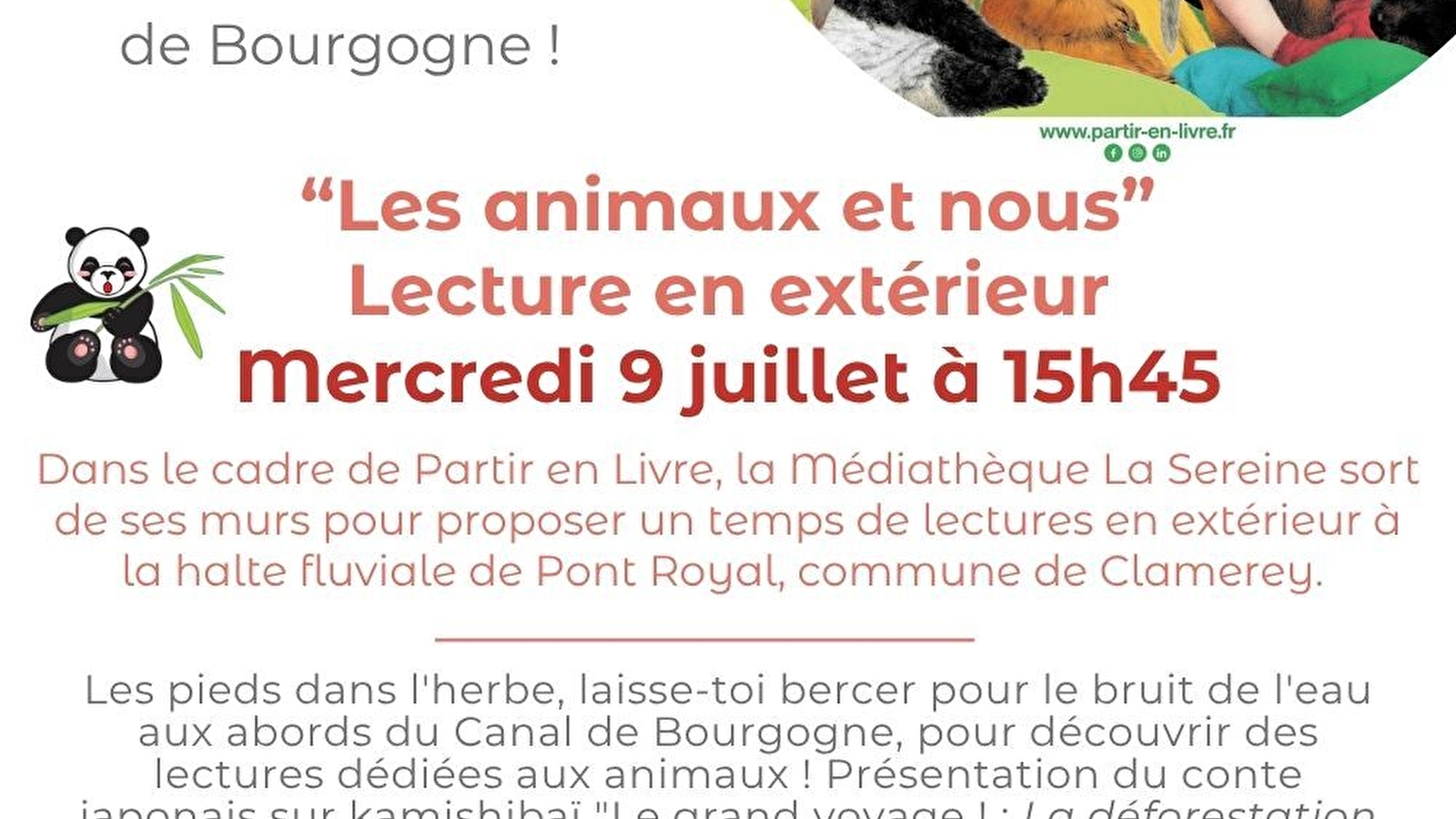 Partir en livre - Lectures en extérieur