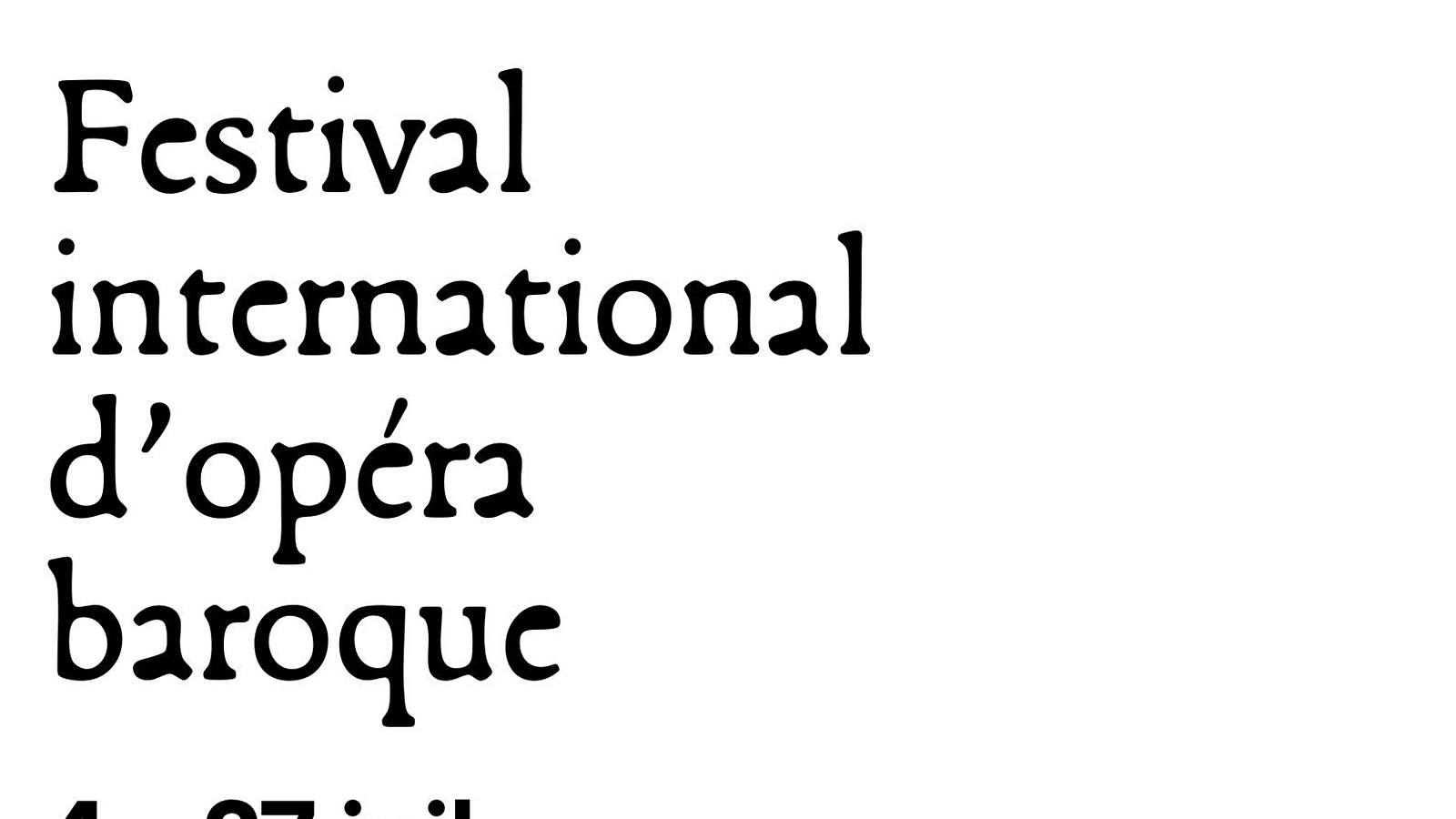 Festival international d'opéra baroque de Beaune