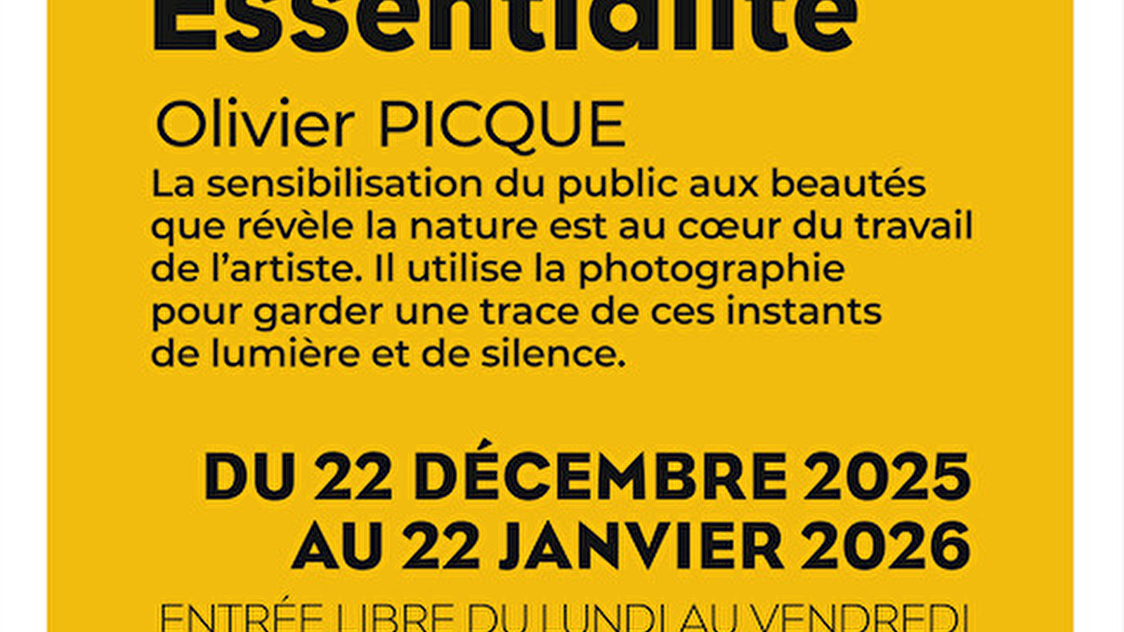 'Essentialité' par Olivier Picque