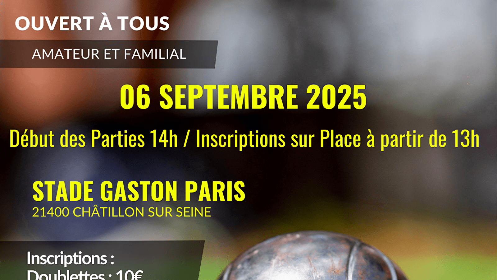 Concours de pétanque