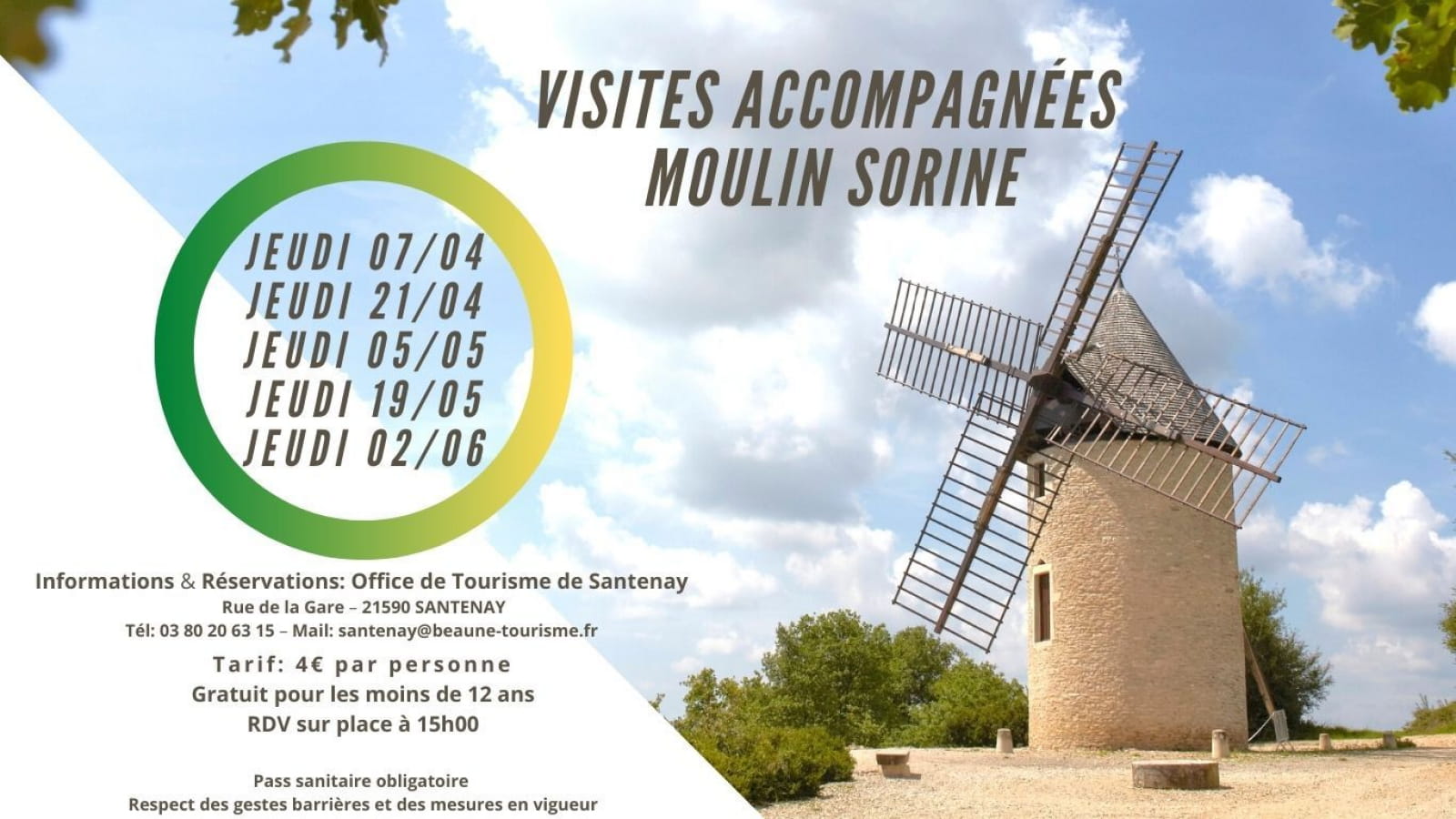 Visites accompagnées au Moulin Sorine