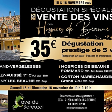Cave du Bareuzai : Dégustation Spéciale Vente des Vins des Hospices de Beaune 2025