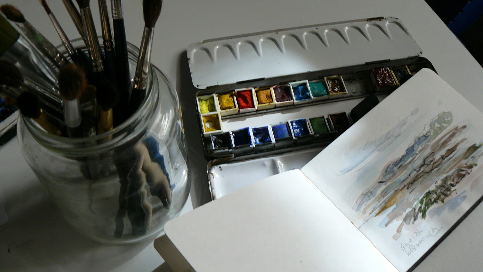 Rando-croquis et peinture