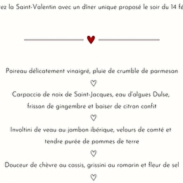 Notre menu de la Saint Valentin au restaurant Monaka !  - BEAUNE