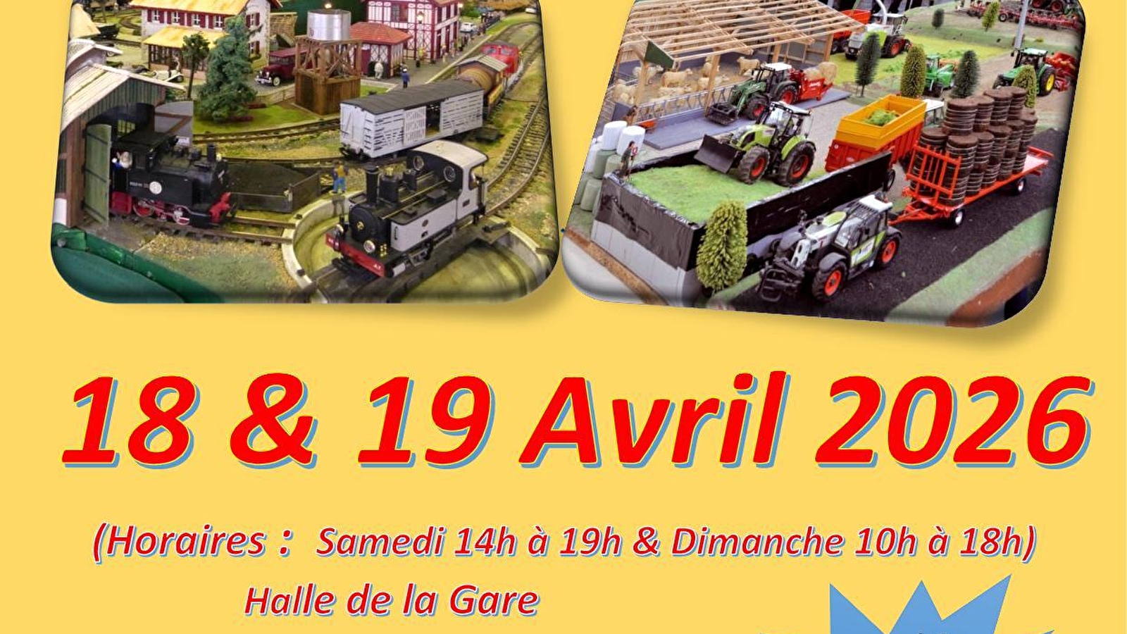 Exposition de miniatures trains et engins agricoles
