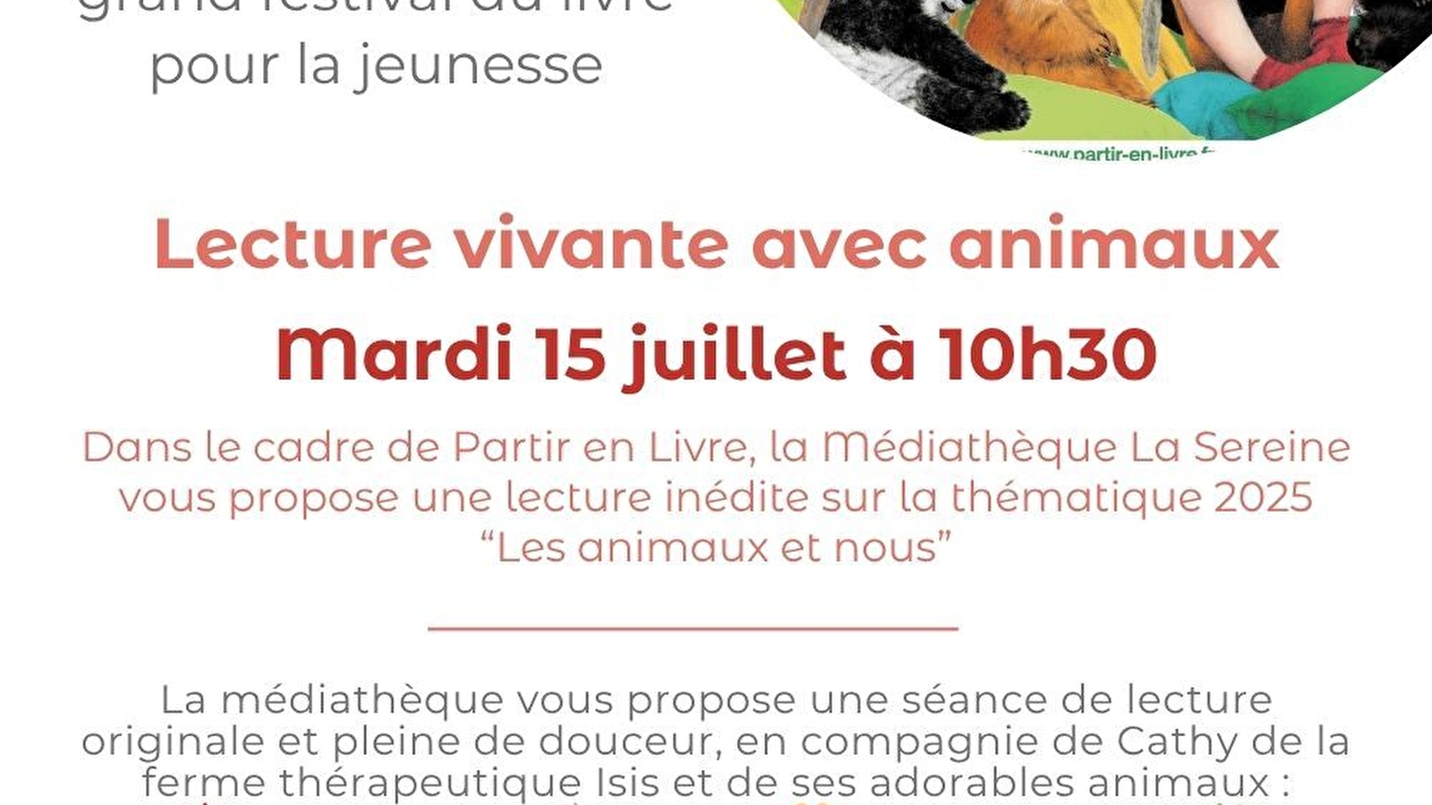 Lecture vivante - Partir en livre