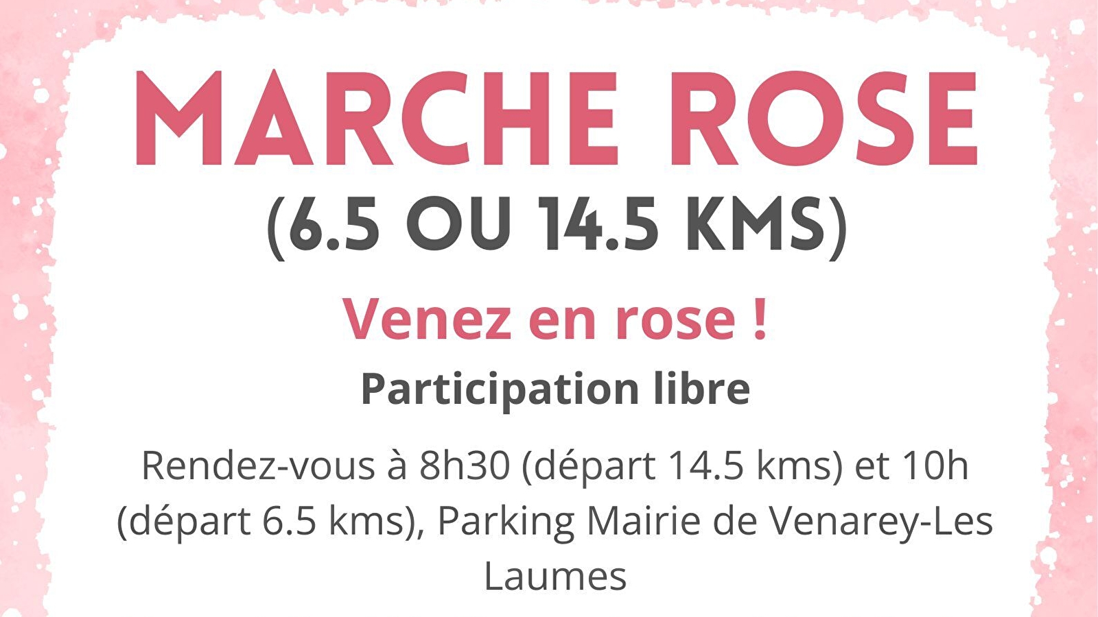 Octobre Rose - Marche rose