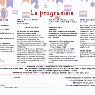 14 juillet à Pouilly en Auxois