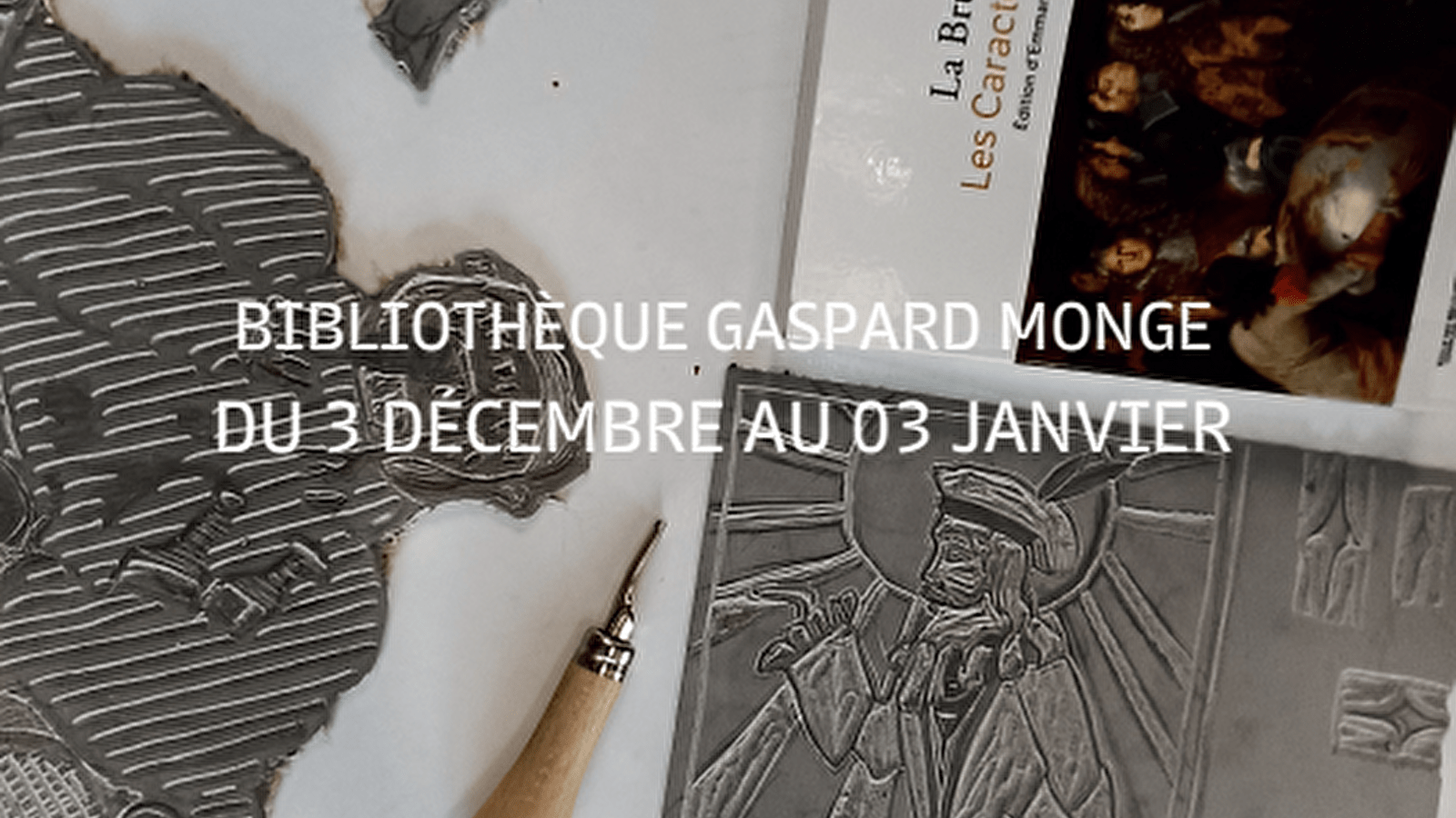 Exposition de linogravure des étudiants de la classe préparatoire  - école des beaux-arts