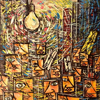 Exposition de peintures, collages et dessins : Philippe et Yves Patoux